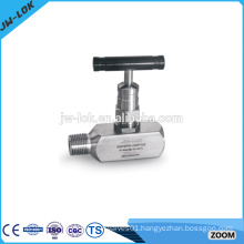 Tube compression fittings angle air operate needle valve